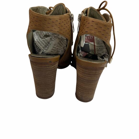 Sam Edelman Ennette Lace Up Open Toe Block Heel Sz. 6.5 Hippie Cottage Boho - Picture 5 of 12